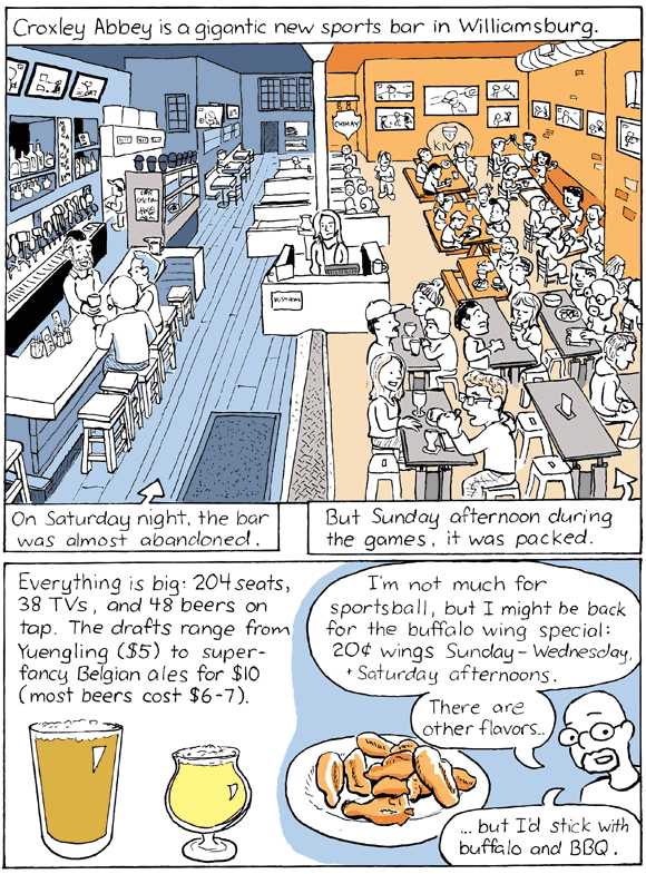 Bartoonist plays the field in Williamsburg