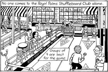 Bartoonist is ready to glide at shuffleboard club