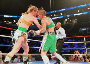 Gerritsen beach native earns split-decision win in first women’s boxing bout at Barclays