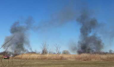 Wildfire in Gerritsen Beach