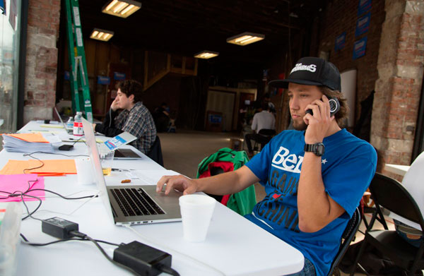 Bernie Sanders rallies in Brooklyn