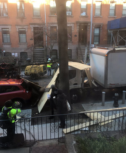 LICH glitch: Plywood flies off rooftop