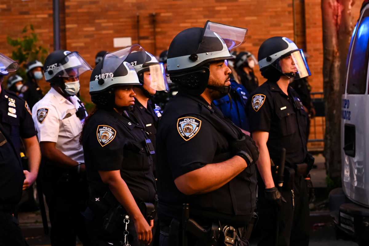 Protest against the racial inequality in the aftermath of the death in Minneapolis police custody of George Floyd, in New York
