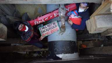 Nat Grid pipe protest