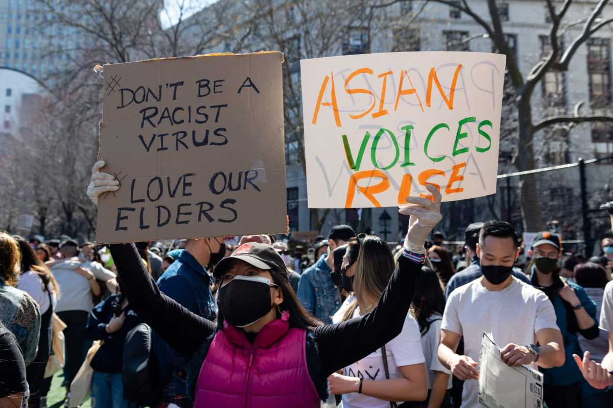 Rally Against Hate to end discrimination against Asian Americans and Pacific Islanders, in New York City