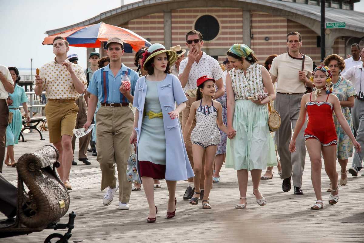 The Amazing Mrs Maisel being filmed on the Coney Island Boardwalk on May 6, 2021 in Brooklyn, NY. Photo by Erica Price