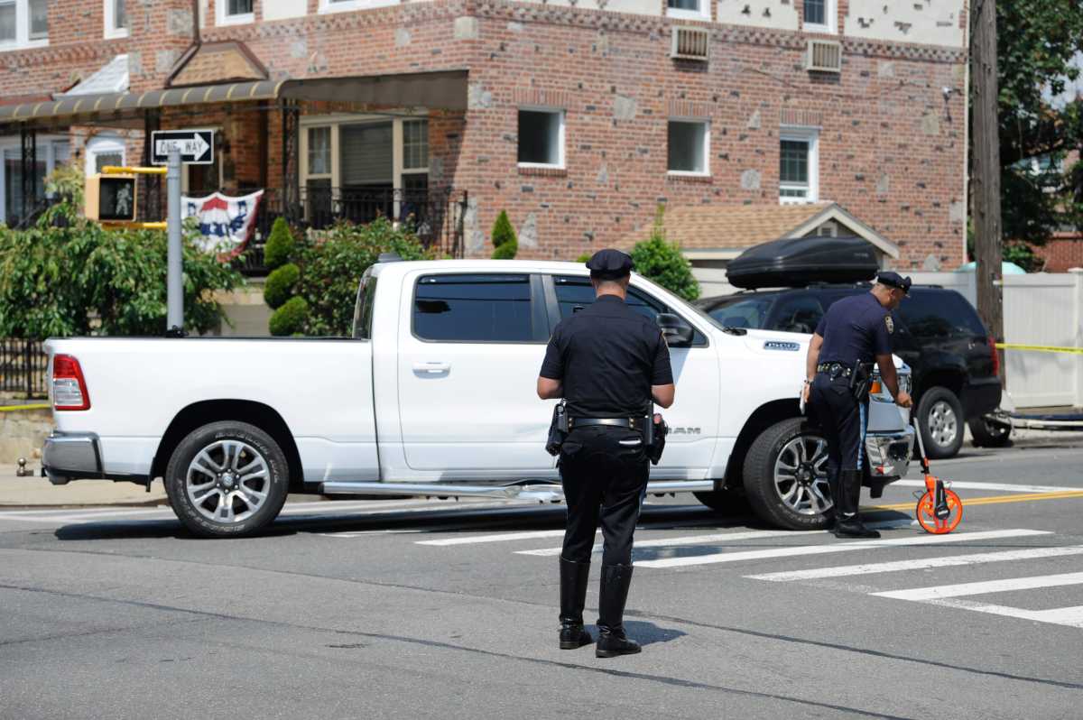 The dodge was making a left turn onto 16 th Avenue.