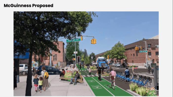 A rendering of proposed improvements on McGuinness Boulevard