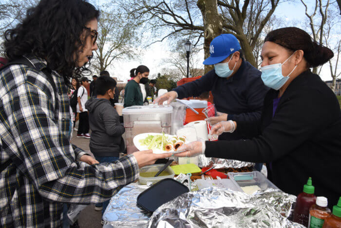 Food and drinks at Sunset Park Day of Unity
