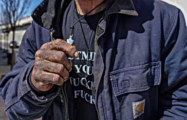 man who used to live in now-destroyed homeless encampment