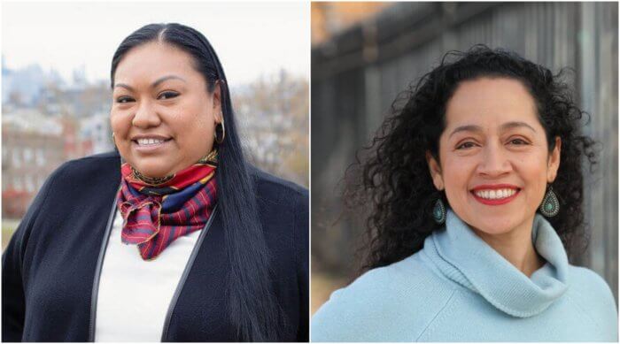 composite of two women smiling at the camera after extending lease for 38th street train yard  parking lot