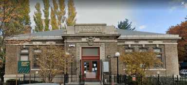 exterior of brooklyn public library walt whitman library in fort greene
