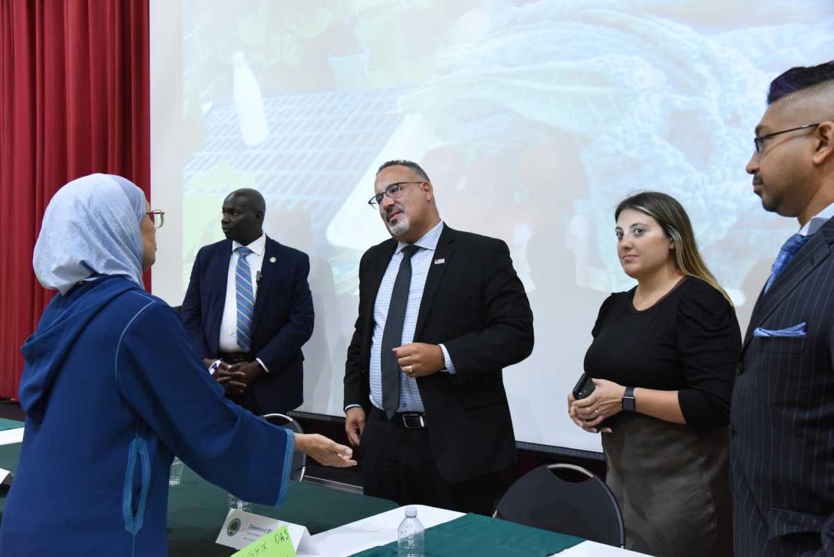 miguel cardona at cypress hills community school