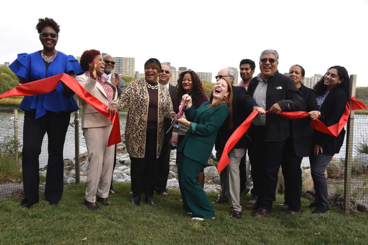 ribbon cutting fresh creek coastal resiliency project