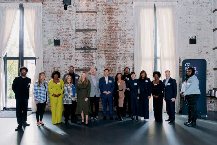 brooklyn small business owners pose at roundtable discussion