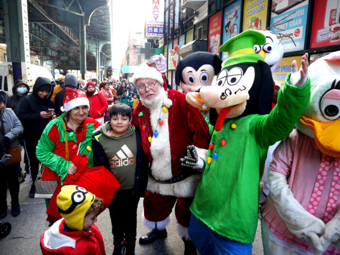 kids and santa at operation christmas smiles