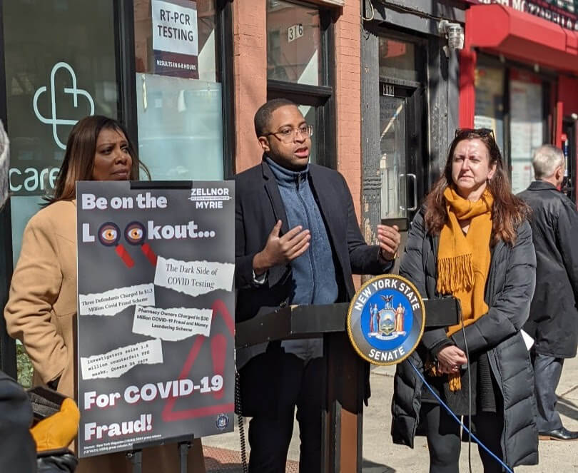 State Senator Zellnor Y. Myrie covid bill