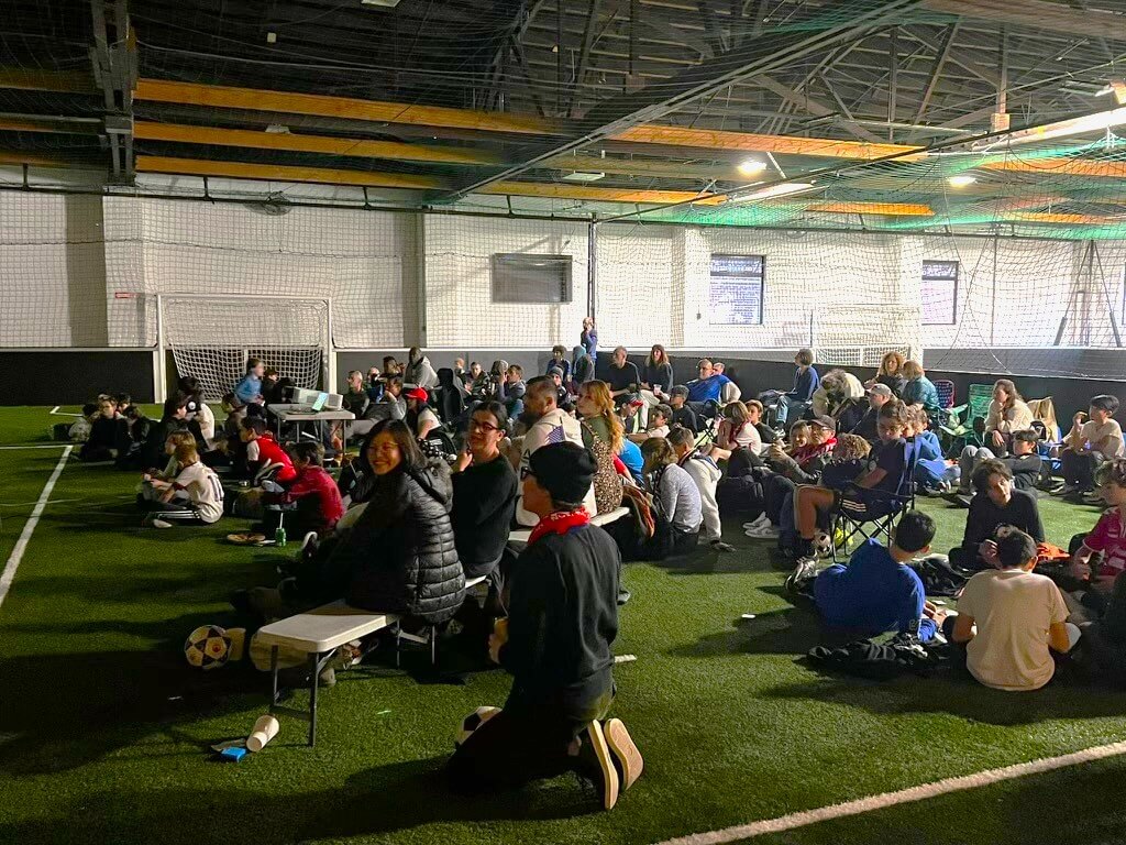 soccer players watch the world cup in brooklyn