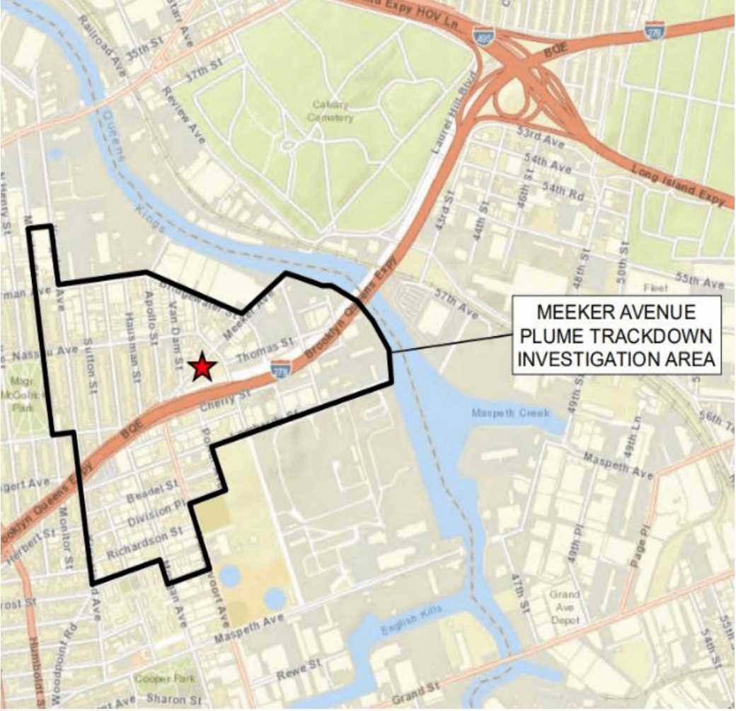 map of meeker avenue plume