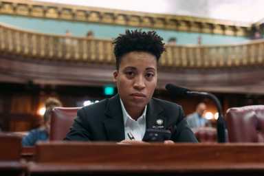 councilmember crystal hudson on council floor