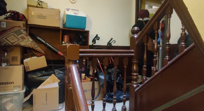 Hallway of apartment building in Park Place crown Heights