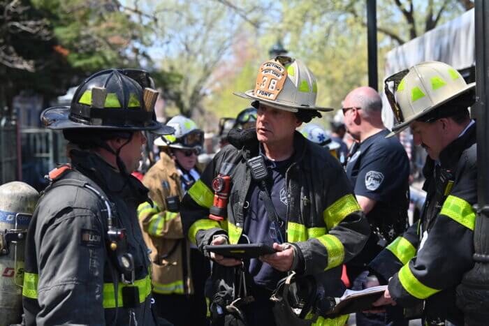 firefighters on scene of eastern parkway fire