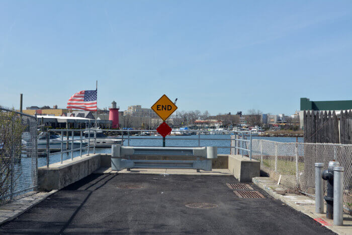 One of two new bulkheads created by the project adjacent to Shell Bank Creek. 