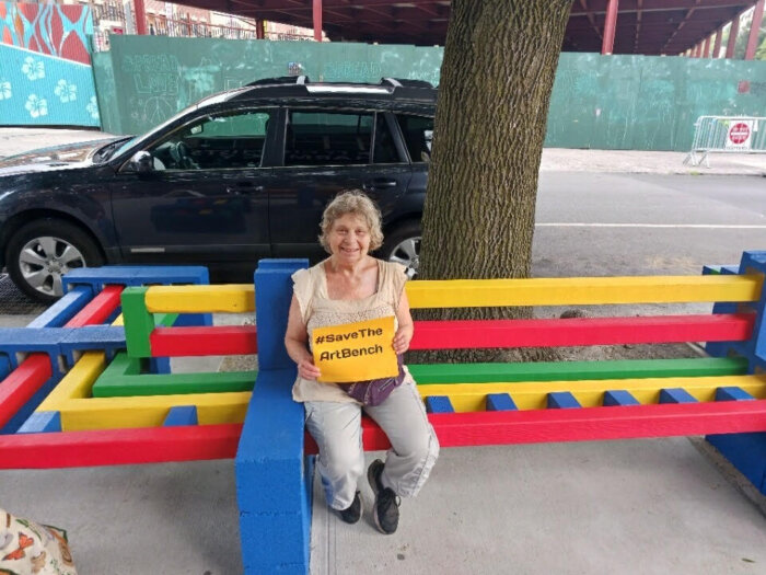 Meyer joined the campaign, hoping the bench stays in the neighborhood. 