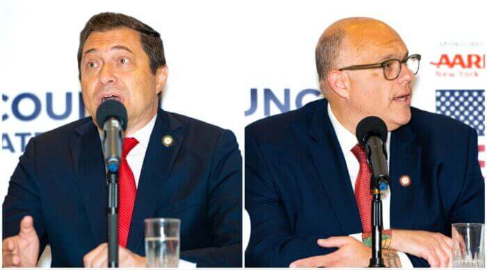 Council Members Ari Kagan and Justin Brannan 