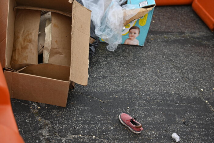 supplies and belongings left scattered at floyd bennett field