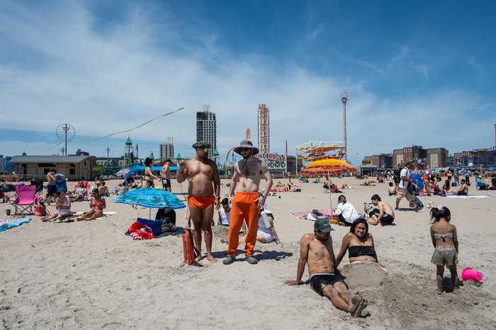 lifeguards on coney island beach