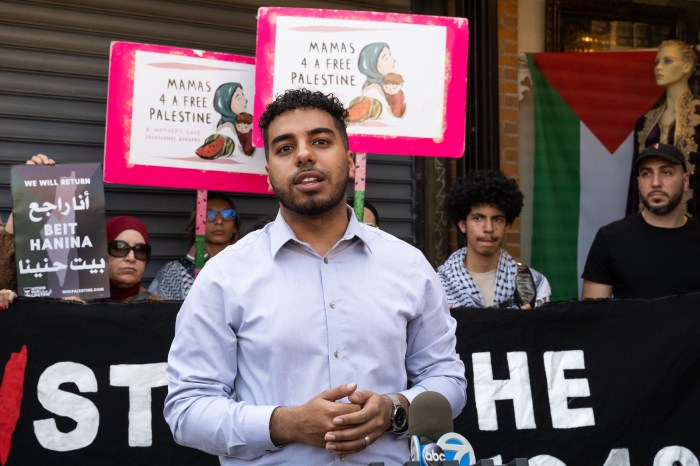 Abdullah Akl at bay ridge rally