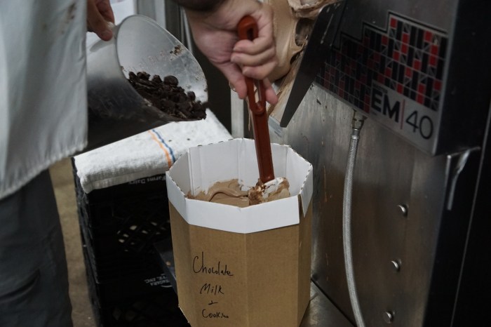 ample hills ice cream being poured