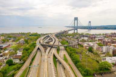 File image: The 46-year-old man was struck by a vehicle on the Brooklyn Queens Expressway near 86th Street