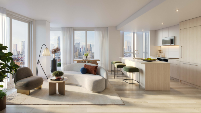 living room in affordable housing