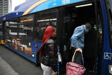 bus riders on flatbush avenue