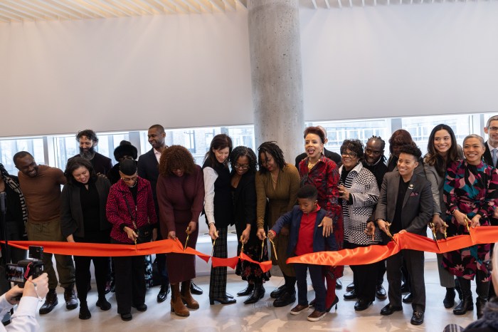 ribbon cutting at downtown brooklyn cultural center
