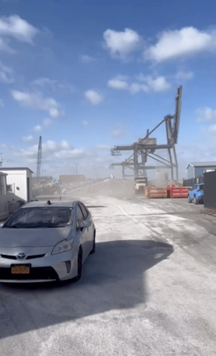 dust at concrete facility