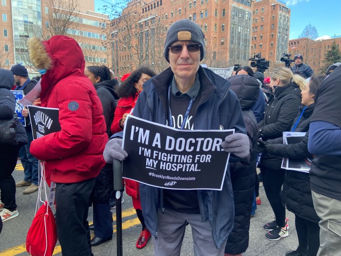 doctor protest at SUNY Downstate