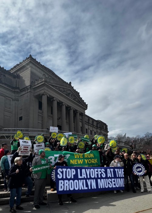 brooklyn museum worker rally