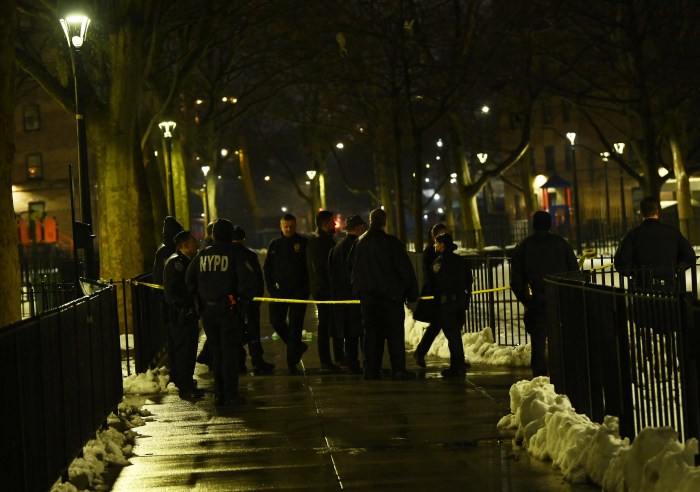 police at shooting at tompkins houses