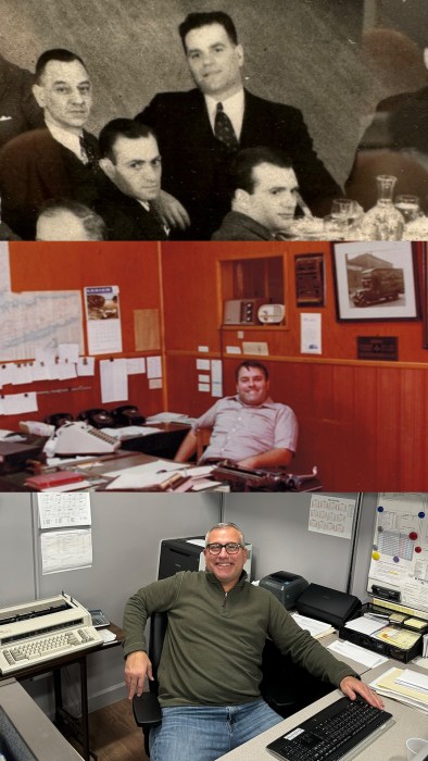 Three generations: (Top) Founder Peter Menchini (Center) His son Gino (Bottom) Grandson Dan