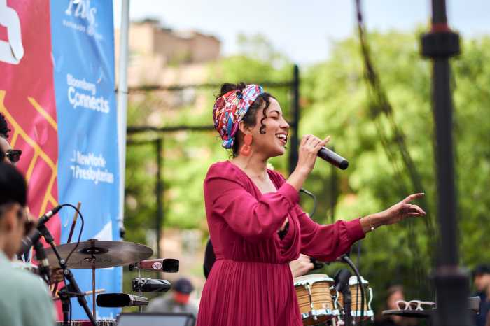 woman singing at open stages