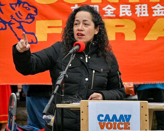 Alexa Avilés at rally