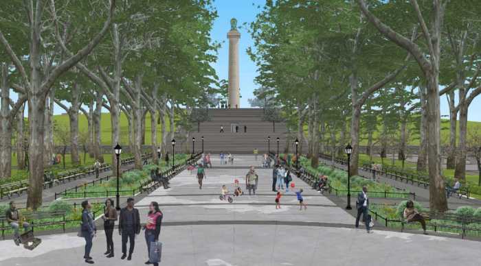 rendering of fort greene park corner plaza