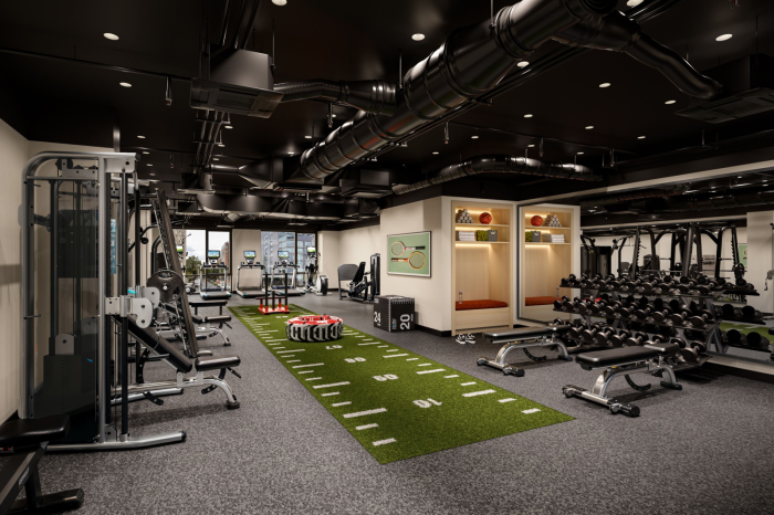 apartment building gym