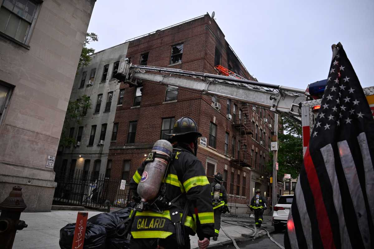 Firefighters battled a two alarm fire at 285 Schenectady Avenue.