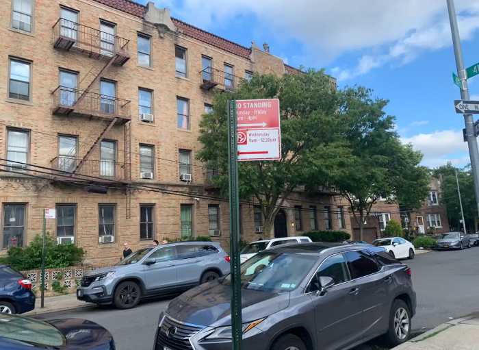 alternate-side parking sign